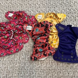 EUC Lot of 5 Newborn GroVia Cloth Diapers
